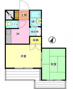 パークヒルズ福泉303 間取りカラー